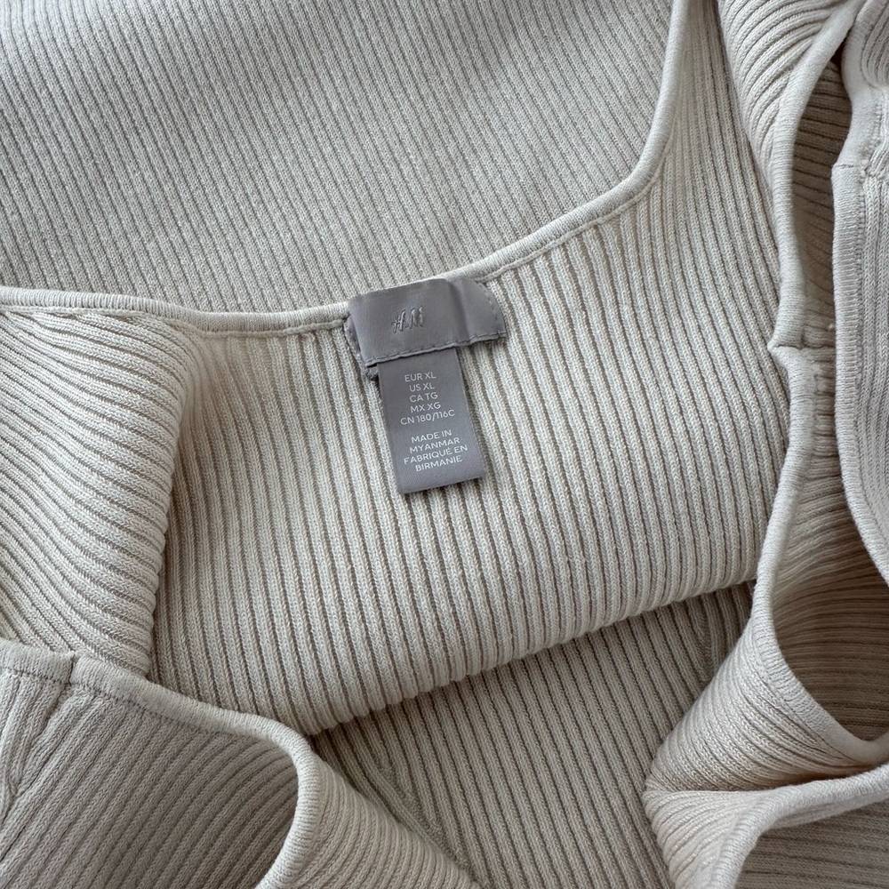 H&M Ribbed Knit Bodycon Midi Dress – XL - Picture 2 of 2